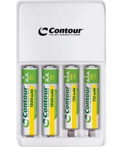 Contour 2 Hour Smart Battery Charger with 2 x AA