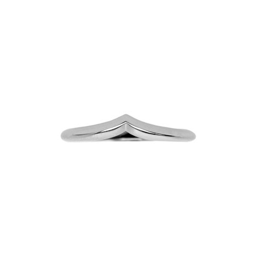 Contours Band Ring In 9 Carat White Gold