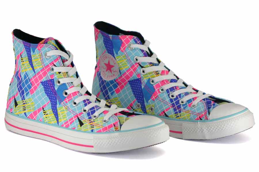 Converse - All Star - Print Hi - Blue / Pink