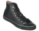 Converse All Star HI Black/Grey Leather Trainers