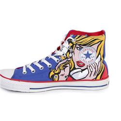 converse All Star Hi Top Parody Print Shoe - Blue