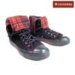 Converse All Star Knee Hi Trainers - BLK/RED/PLAID