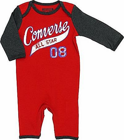 Converse All Star Playsuit - Fire Brick - 6-9 Months / 65-70 cm