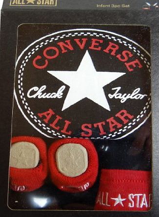 Converse Baby 3 Piece Black Knitted Gift Set (0-6 Months)