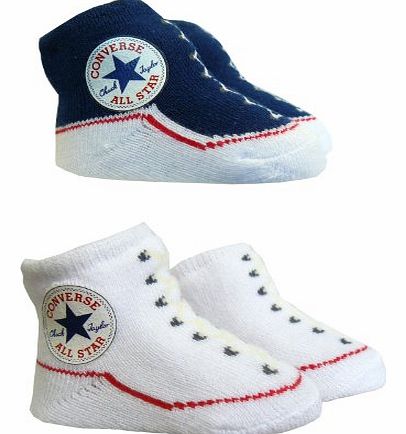 Converse Baby Booties Socks - Navy / White