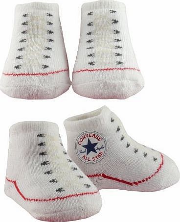 Converse Baby Booties Socks - White / White