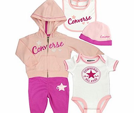 Converse Baby Girls 5 Piece Outfit Set - Pink