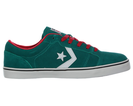 Badge II OX Green/Red Suede Trainers
