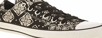 Converse Black All Star Bandana Print Ox Trainers