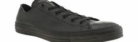 Converse Black All Star Leather Mono Ox Trainers
