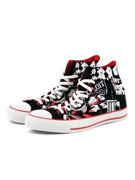 Black/White/Red Chuck Taylor Hi-Top Trainer