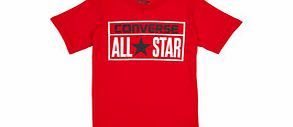 Converse Boys 3-7yrs red License Plate tee