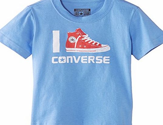 Converse Boys ``I Chuck Converse`` Crew Neck T-Shirt, Monte Blue, 8-10 Years