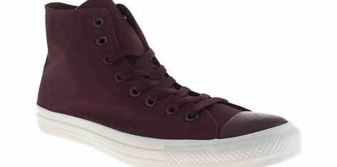Converse Burgundy Tonal Plus Hi Trainers