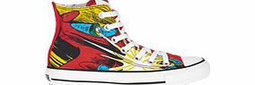 Converse Childs CT white and red canvas hi-tops