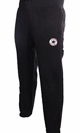 Converse  Chuck Patch Mens Cuffed Fleece Tracksuit Pant Black, XXL