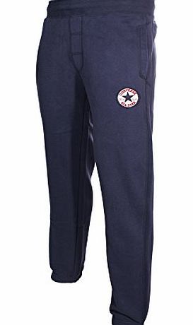 Converse  Chuck Patch Mens Cuffed Fleece Tracksuit Pant Navy Blue, L