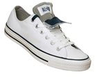 Double Tongue Ox White/Navy Trainers