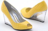 EyeCatchShoes - Womens Sierra Wedge Shoes Yellow Size 3