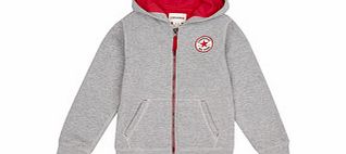 Girls 8-15yrs grey fleece hoodie