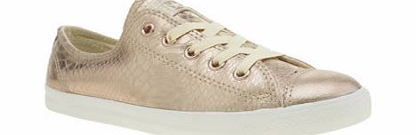 Gold All Star Dainty Metallic Ox Trainers