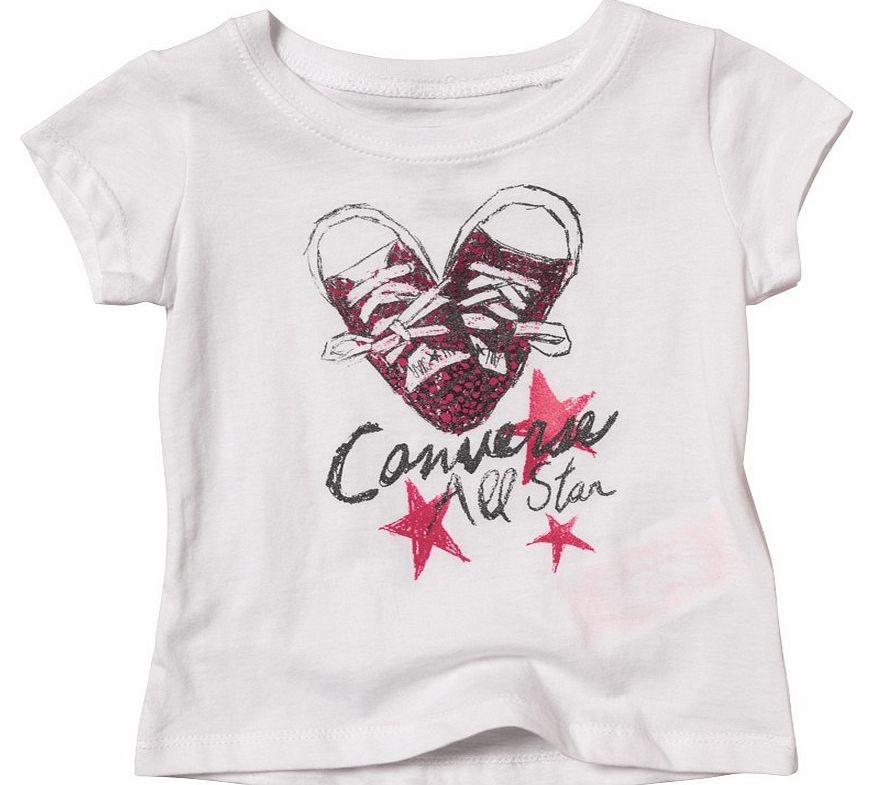 Infant Girls Short Sleeve T-Shirt White