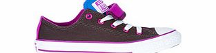Converse Junior grey and electric blue sneakers