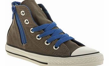 Converse kids converse grey all star side zip hi boys