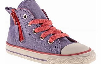 Converse kids converse lilac all star side zip hi girls