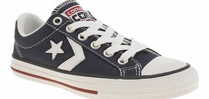kids converse navy  white star player unisex