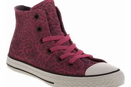 Converse kids converse pink all star animal hi girls