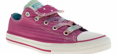 kids converse pink all star double tongue