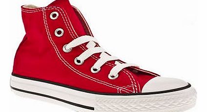 Converse kids converse red all star hi unisex junior