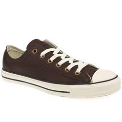 Converse Male A/S Lo Leather Leather Upper in Dark Brown