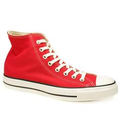 Converse Male All Star Hi Fabric Upper in Red