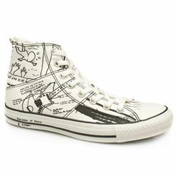 Converse Male As Hi Kurt Cobain Fabric Upper in White and Black