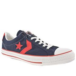 Male Converse Star Player Ev Fabric Upper in Navy and Red
