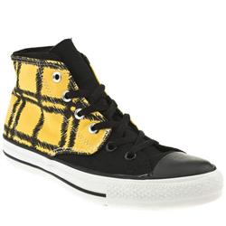 Converse Male Ct Split Punk Plaid Print Fabric Upper in Black and Gold