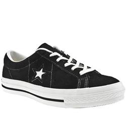 Converse Male One Star 1974 Suede Upper in Black and White