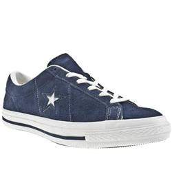 Converse Male One Star 1974 Suede Upper in Navy and White