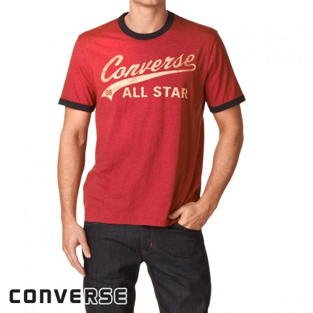 Mens Converse Core Varsity T-Shirt - Chili Pepper