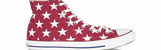 Mens CT red and white canvas hi-tops