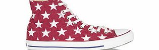 Mens CT red and white canvas hi-tops