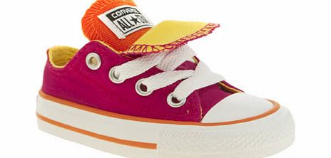 Converse pink all star double tongue girls
