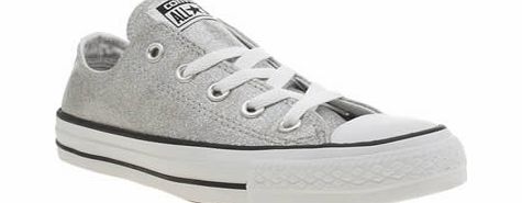 Converse Silver All Star Glitter Ox Trainers