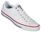 Star Player EV Ox White Leather Trainers