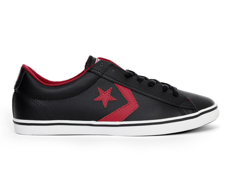 Converse Star Player Lo OX Black/Chili Leather