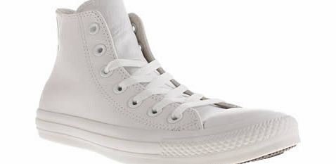 Converse White All Star Hi Leather Trainers