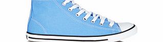 Womens blue canvas hi-tops
