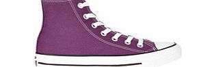 Converse Womens purple printed logo sneakers